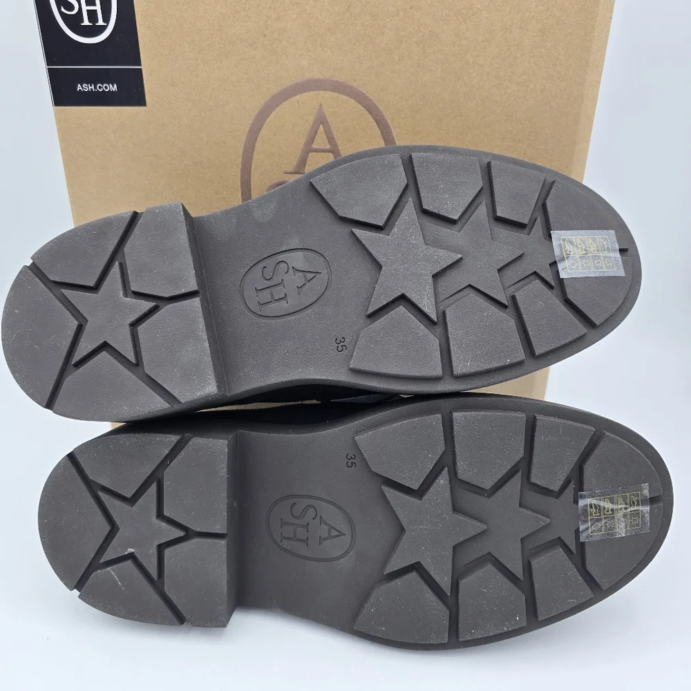 NIB Ash Medusa Suede Studded Platform Loafers, Bistro, EU 35/US 5, with dust bag - Picture 11 of 16